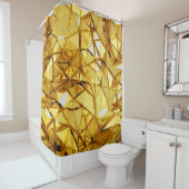 Rideaux De Douche Métal d'or géométrique à trois dimensions (En situation)