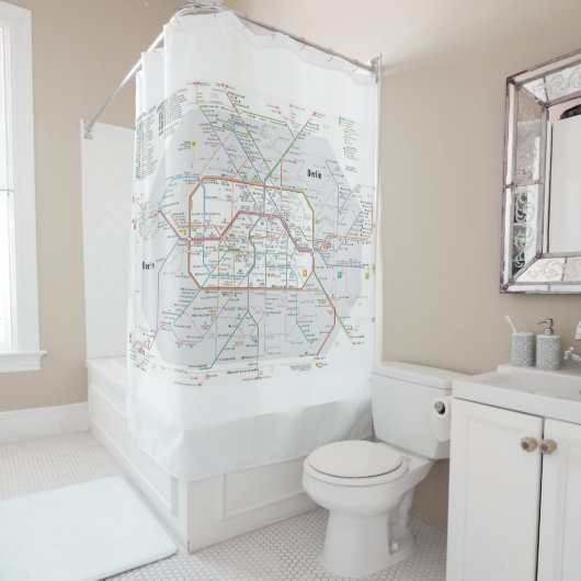 Rideaux De Douche Métro de Berlin (En situation)