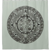 Rideaux De Douche Mexicaine Aztec Sun Stone Maya Calendrier 1 (Devant)