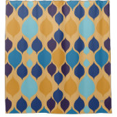 Rideaux De Douche Mi-siècle 1960 Géométrique Jaune (Devant)