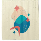 Rideaux De Douche Mi-siècle Âge atomique Abstrait 17 (Devant)