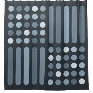 Rideaux De Douche Mi-siècle Circles modernes Lignes Ardoise