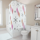 Rideaux De Douche Mi-siècle hiver moderne (En situation)