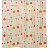 Rideaux De Douche Mi-siècle Moderne Abstrait Motif 29 Crème (Devant)