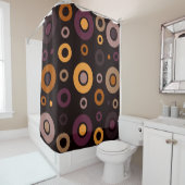 Rideaux De Douche Mi-siècle moderne automne géométrique (En situation)