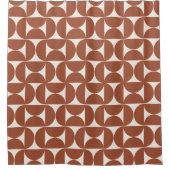 Rideaux De Douche Mi-siècle Moderne Motif rouille Terracotta (Devant)