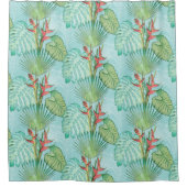Rideaux De Douche Mi-Siècle Moderne Palm Springs Foliage tropical (Devant)