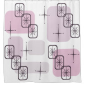 Rideaux De Douche Mi-Siècle moderne rose clair violet (Devant)