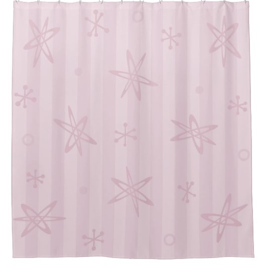 Rideaux De Douche Mi-siècle moderne rose pâle (Devant)