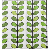 Rideaux De Douche Mi-siècle moderne Scandi Green Feuilles (Devant)