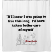 Rideaux De Douche Mickey Mantle Citation Sur Vivre Une Longue Vie (Devant)