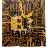 Rideaux De Douche Microschéma texture illustration puce, micro, back (Devant)