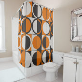 Rideaux De Douche Mid-century geometric abstract pattern with simple (En situation)