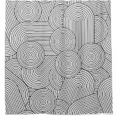 Rideaux De Douche Mid Century Modern Geometric Arch Black White (Devant)