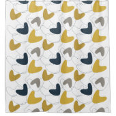 Rideaux De Douche Mid Mod Abstract Pattern Navy, Mustard Yellow (Devant)
