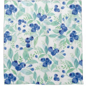 Rideaux De Douche Midsummer Rustic Blueberry Berry Motif d'été (Devant)
