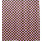 Rideaux De Douche Mignon Amusant Moderne Damier Olive Lilas Géométri (Devant)