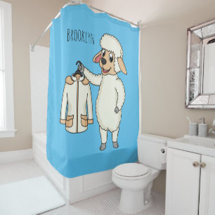 Rideaux De Douche Mignonne brebis avec blouson