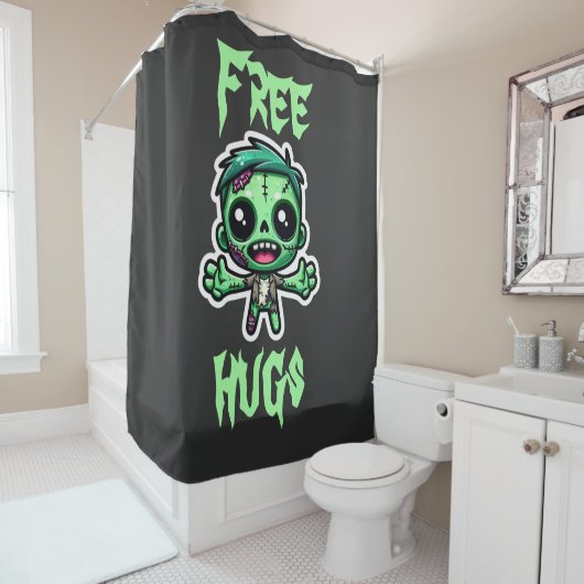 Rideaux De Douche Mignonne, drôle de zombie (En situation)