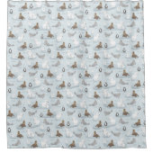 Rideaux De Douche Mignonne hiver Vacances Polaire Ours Noël (Devant)