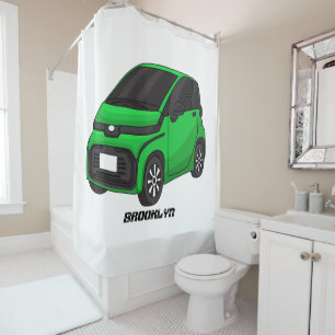 Rideaux De Douche Mignonne micro-voiture verte