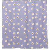 Rideaux De Douche Mignonne moderne Motif de marguerite violet (Devant)