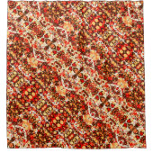 Rideaux De Douche Mignons rouge brun orange pierres abstraites (Devant)