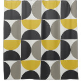 Rideaux De Douche Milieu du siècle moderne Turmeric Gunmetal (Devant)