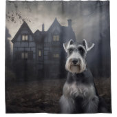 Rideaux De Douche Miniature Schnauzer Halloween Épouvantable (Devant)