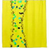 Rideaux De Douche Minimalisme Art Abstrait Bleu clair Jaune Noir (Devant)