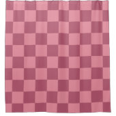 Rideaux De Douche Minimalist Pink Checkerboard Pattern (Devant)