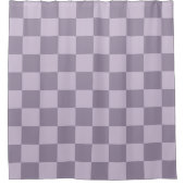 Rideaux De Douche Minimalist Soft Lavender Checkerboard Pattern  (Devant)