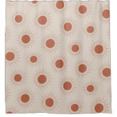 Rideaux De Douche Minimalist Terracotta Abstract Boho sun pattern (Devant)