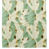 Rideaux De Douche Mint Green Cream Gold Cowhide (Devant)