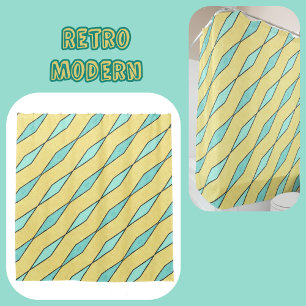 Rideaux De Douche Mint vert jaune et noir moderne