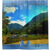 Rideaux De Douche Mismaloya River Fishing Boats 0344 (Devant)