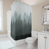Rideaux De Douche Misty Mountain Forest Brouillard d'automne (En situation)