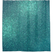 Rideaux De Douche Mitter Chic Elegant Teal Blue Sparkly (Devant)