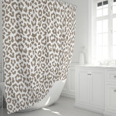 Rideaux De Douche Mocha et léopard blanc