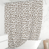 Rideaux De Douche Mocha et léopard blanc