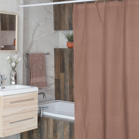 Rideaux De Douche Mocha Mousse Solid Brown