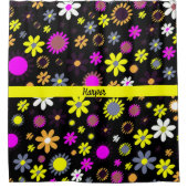 Rideaux De Douche Mod Black Floral (Devant)