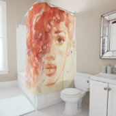 Rideaux De Douche Mode afro-américaine, aquarelle illustration. (En situation)