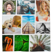 Rideaux De Douche Modèle de collage photo personnalisé 9 (Devant)