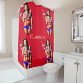 Rideaux De Douche Modèle de conditionnement physique en bikini patri (En situation)