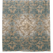 Rideaux De Douche Modèle de Damas vintage  (Devant)