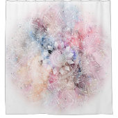 Rideaux De Douche Modèle de mandala blanc blanc Whimsical (Devant)