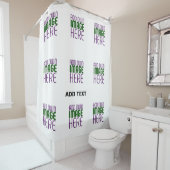 RIDEAUX DE DOUCHE MODÈLE DE TEXTE D'IMAGE BLANCHE SIMPLE MODERNE (En situation)