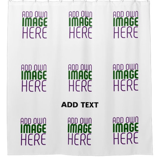 RIDEAUX DE DOUCHE MODÈLE DE TEXTE D'IMAGE BLANCHE SIMPLE MODERNE (Devant)