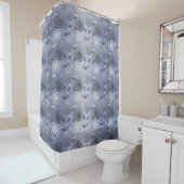 Rideaux De Douche modèle ethnique gris de Paisley (En situation)